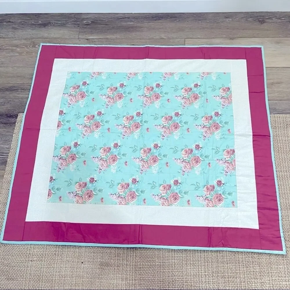 Mooresville North Carolina Quilters bee Crib Wall Quilt 32”x37”